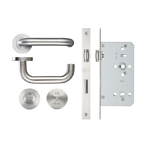 DDA Toilet Door Locking System in Satin Stainless Steel